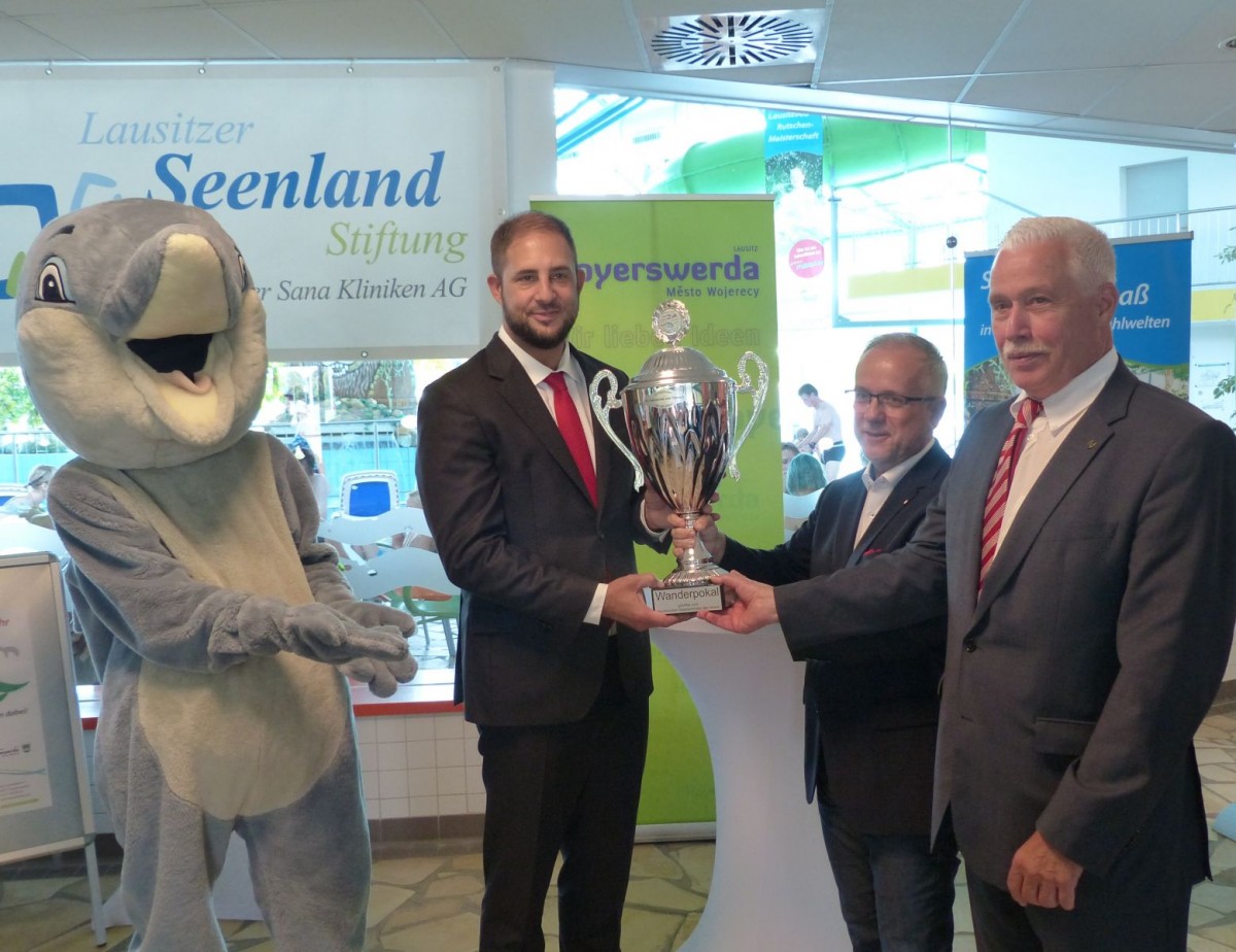 OBM Dr. Vogel, OBM Skora und Staatssekretär Dr. Wilhelm (v.l.n.r.)