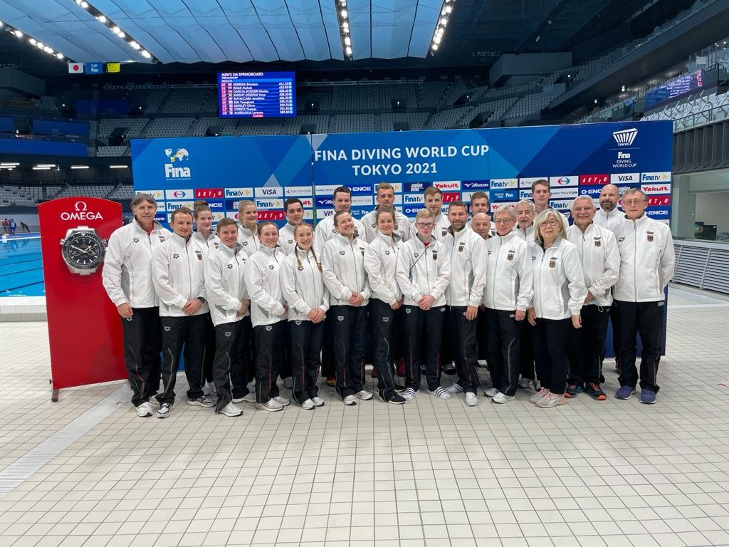 Team Wasserspringen Weltcup Tokyo (© Foto K. Taubert)