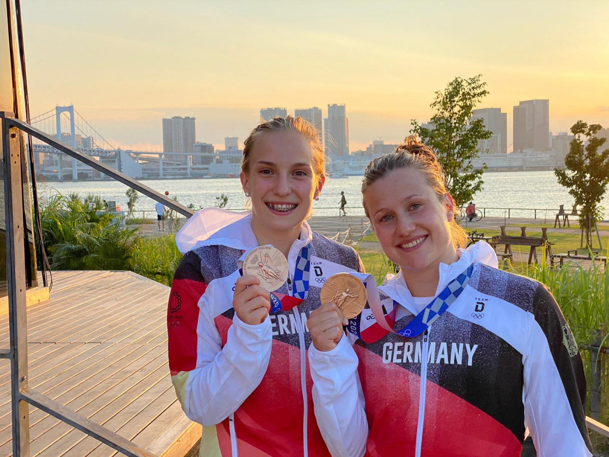 Lena Hentschel und Tina Punzel mit Bronze (© Foto K. Taubert)