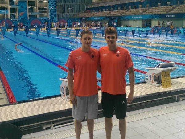 Paulus Schön (links) und Paul Hentschel in Baku  (c) Foto: Steven Krüger