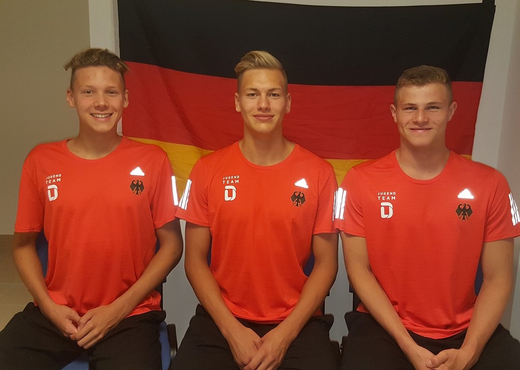 Die drei Sachsen in Györ: Louis, Alexander und Georg. (c)Foto:P.Bräunlich Die drei Sachsen in Györ: Louis, Alexander und Georg. (c)Foto:P.Bräunlich