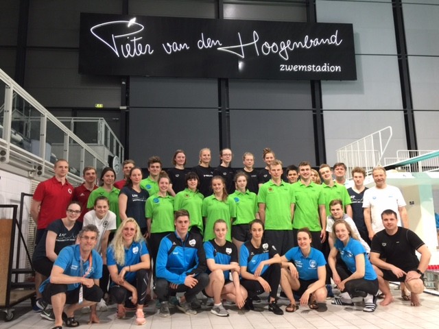 Das "Schwimmteam Sachsen" in Eindhoven. (c)Foto:A.-K.Neumann