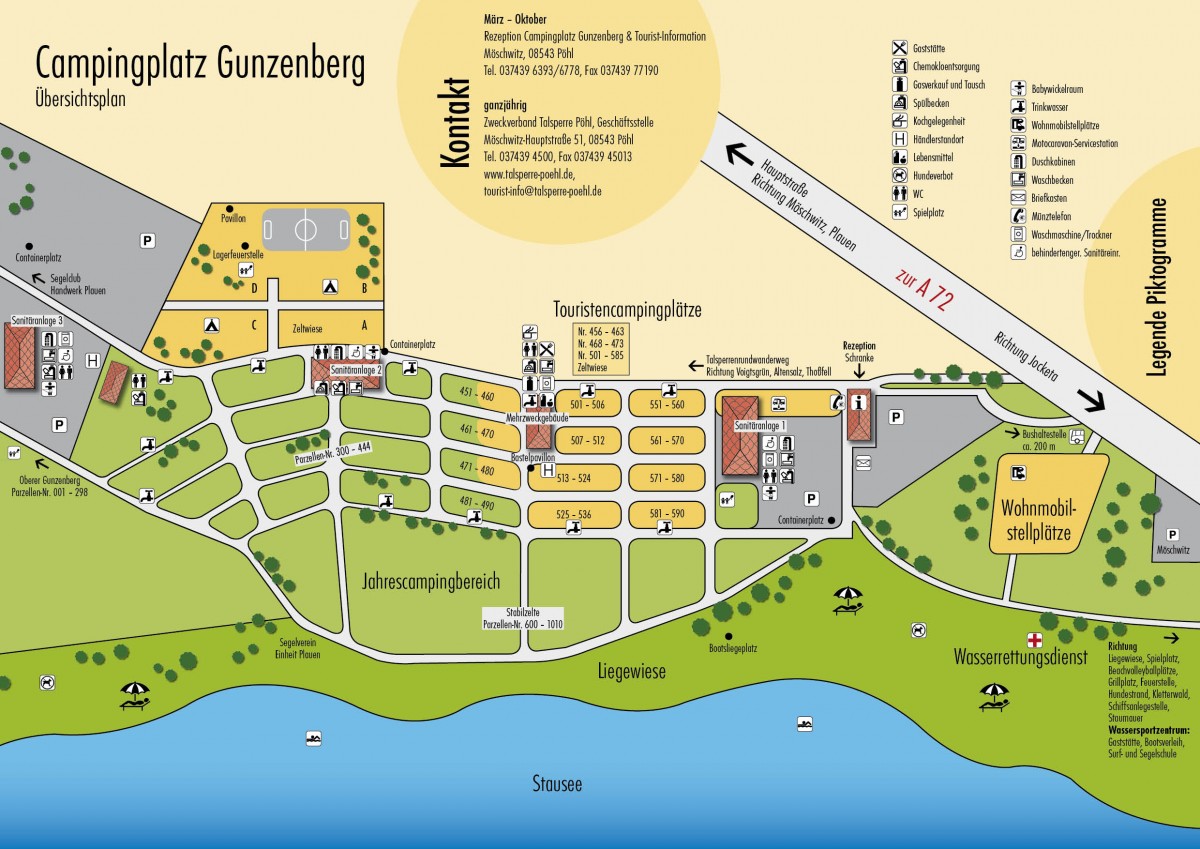 Campingplan: mit freundlicher Unterstützung vom Zweckverband Talsperre Pöhl und BUR Werbeagentur GmbH, Annaberg-Buchholz